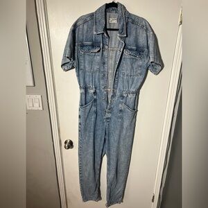 Free People Denim Jumpsuit